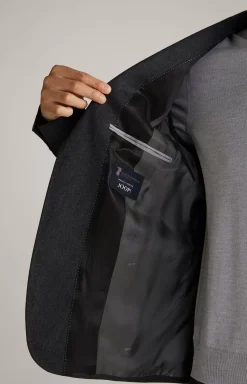 New JOOP! Haspar-Bloom Flannel Suit in Grey Melange dark grey melange