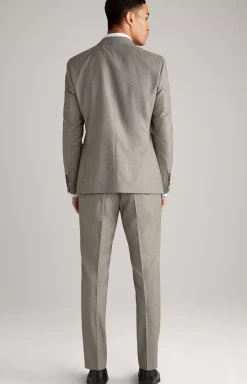 Hot JOOP! Haspar-Bloom Virgin Wool Suit in light beige/light grey