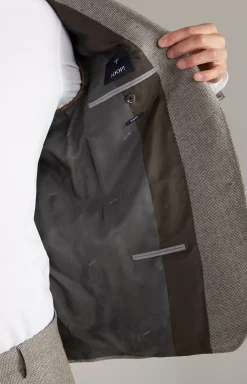 Hot JOOP! Haspar-Bloom Virgin Wool Suit in light beige/light grey