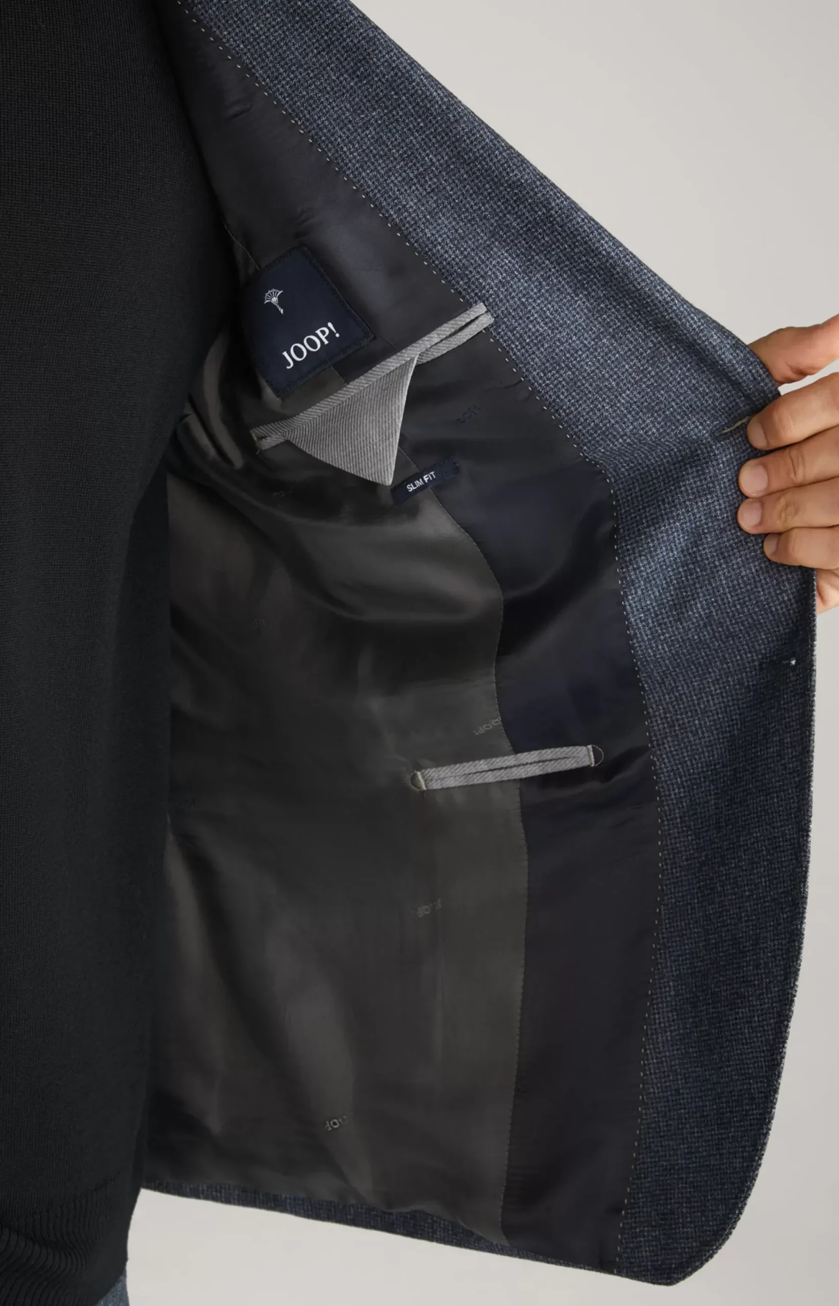 Online JOOP! Haspar-Bloom Virgin Wool Suit in blue