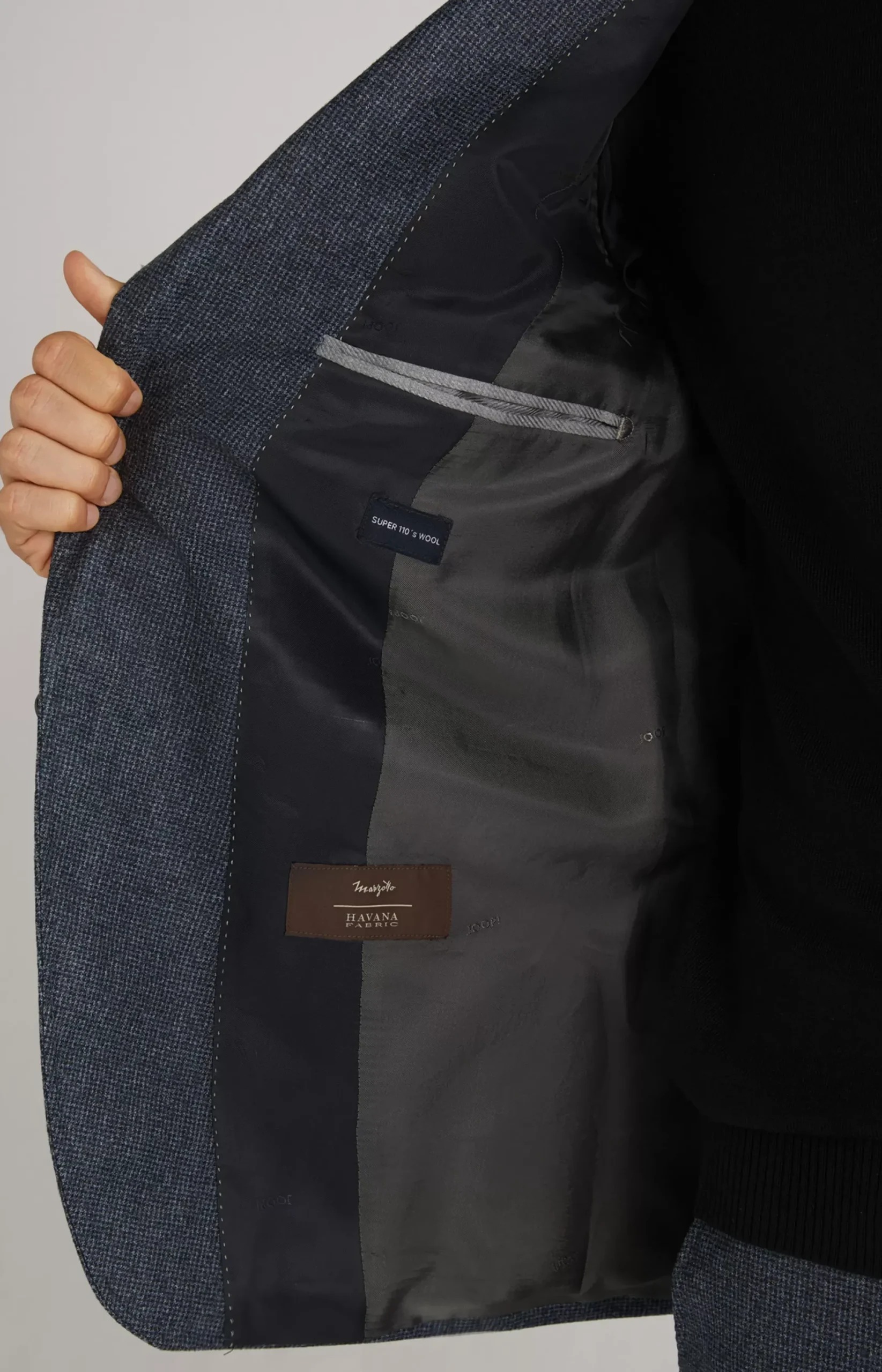 Online JOOP! Haspar-Bloom Virgin Wool Suit in blue