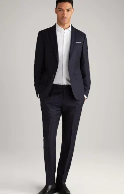 Outlet JOOP! Herby Blayr Virgin Wool Suit in Dark Blue Check dark blue checked