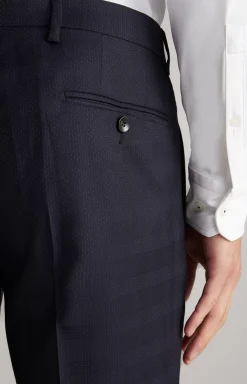 Outlet JOOP! Herby Blayr Virgin Wool Suit in Dark Blue Check dark blue checked