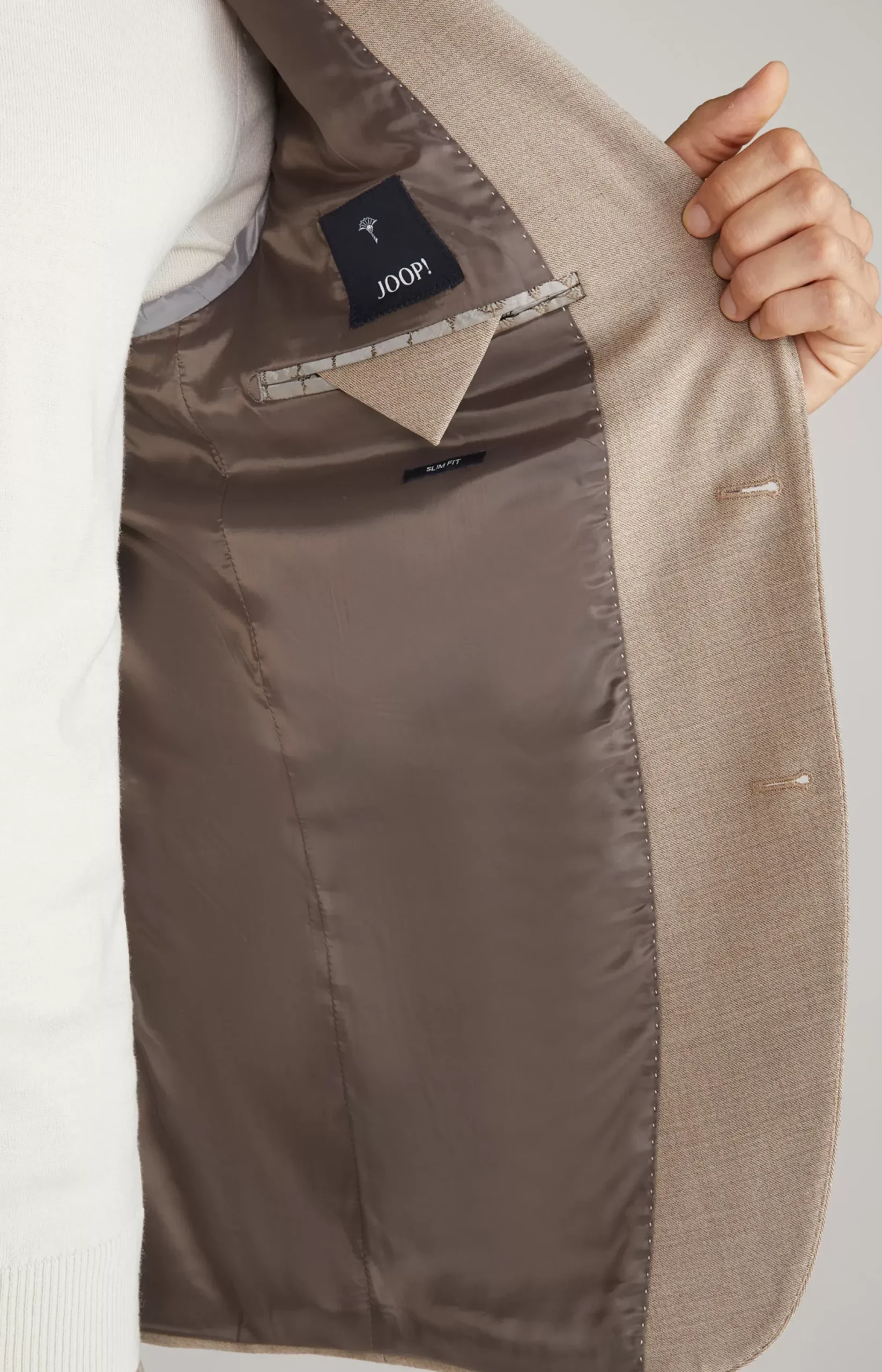 Hot JOOP! Herby Modular Jacket in Light Brown Marl light brown flecked