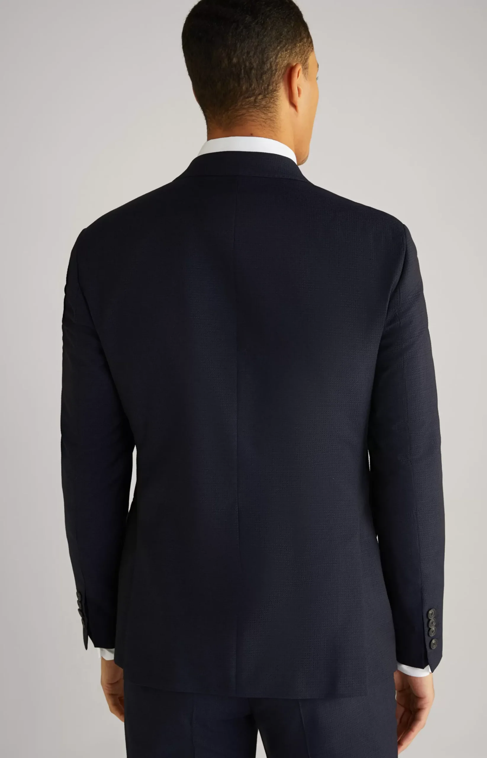 Best JOOP! Herby Virgin Wool Modular Jacket in Textured navy