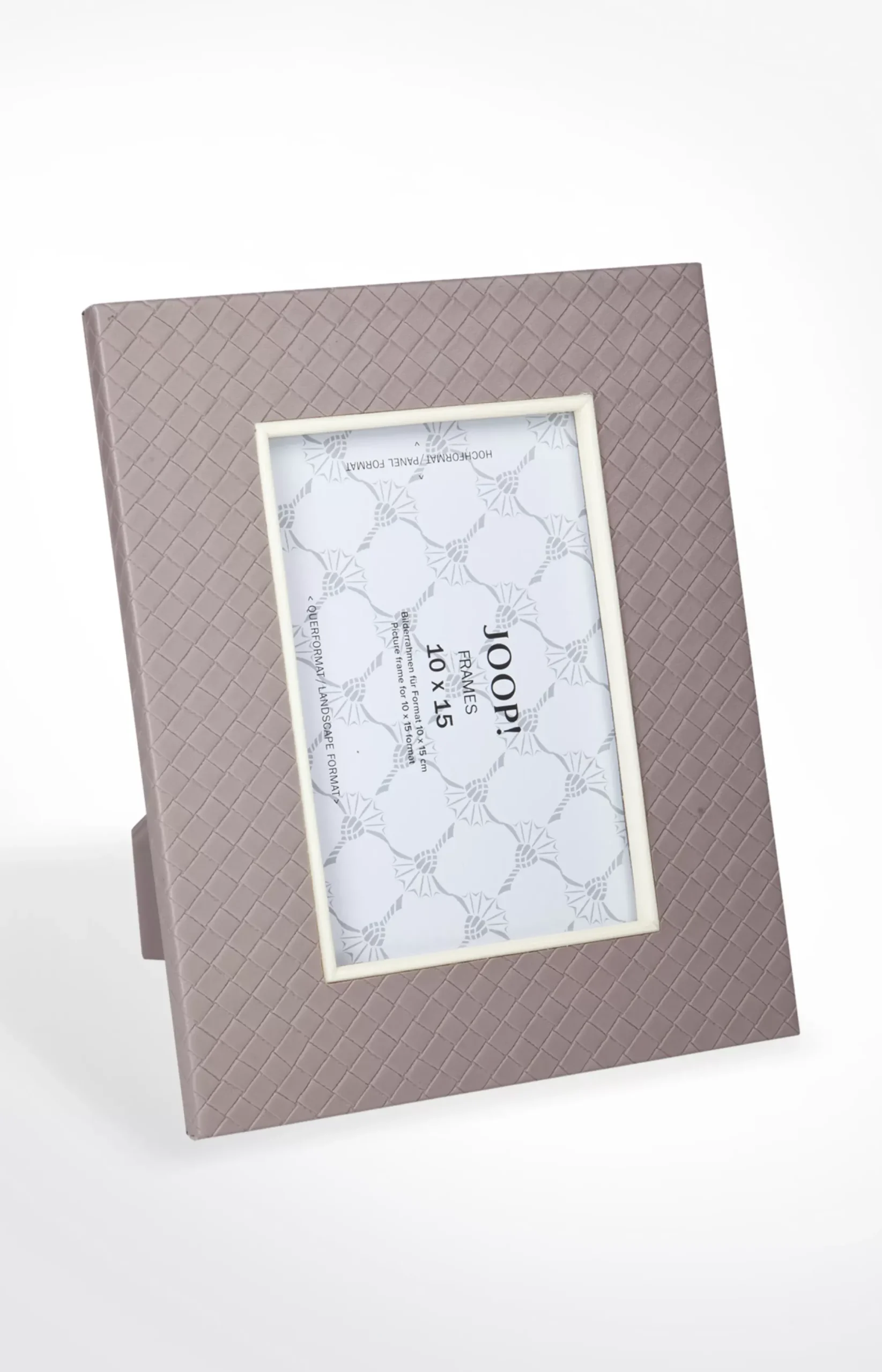 Clearance JOOP! Homeline picture frame (for photos 10 x 15 cm), grey-rosé herringbone medium grey 2