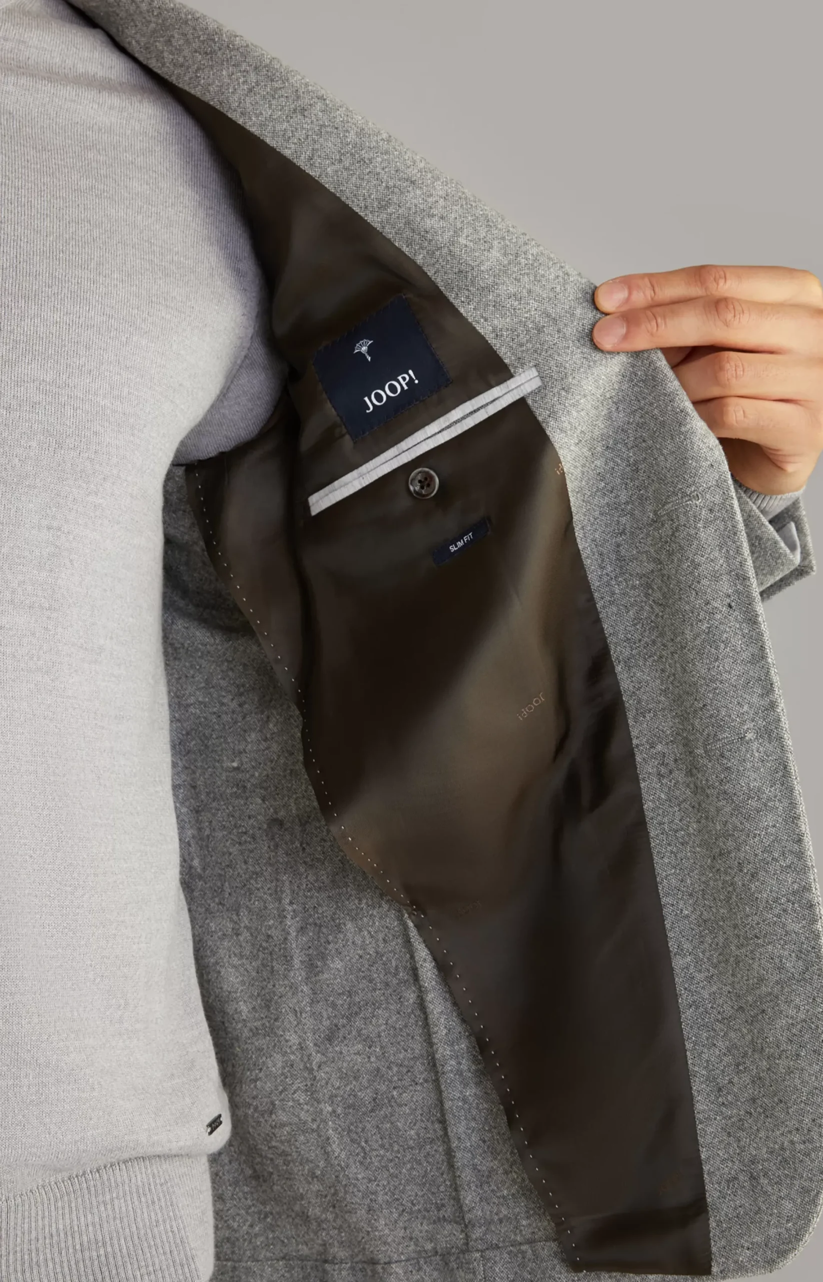 New JOOP! Hoverest Jacket in Grey Marl grey melange