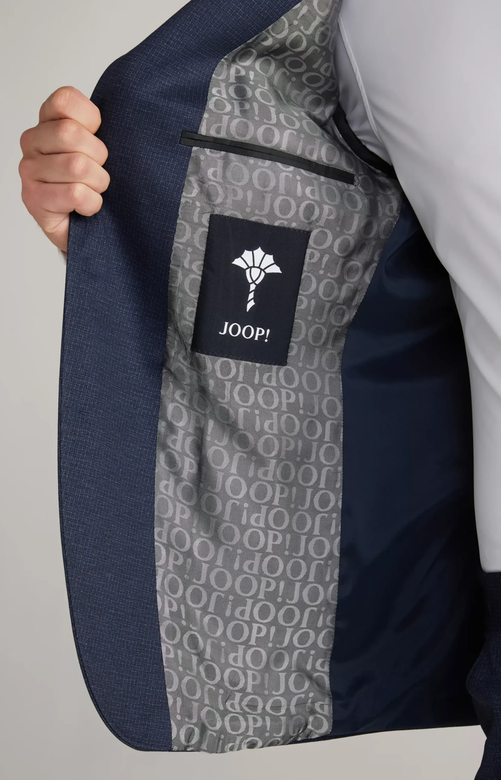 JOOP! Hustle Jersey Jacket in a Navy Pattern patterned navy