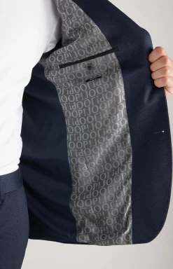 JOOP! Hustle Jersey Jacket in a Navy Pattern patterned navy