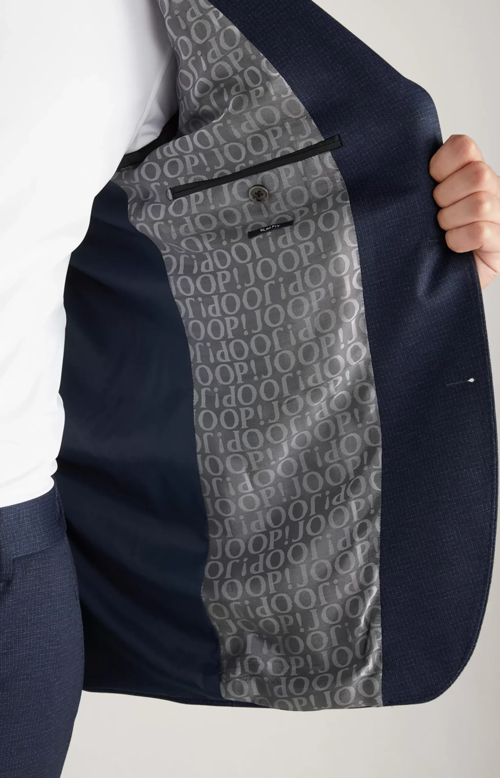 JOOP! Hustle Jersey Jacket in a Navy Pattern patterned navy