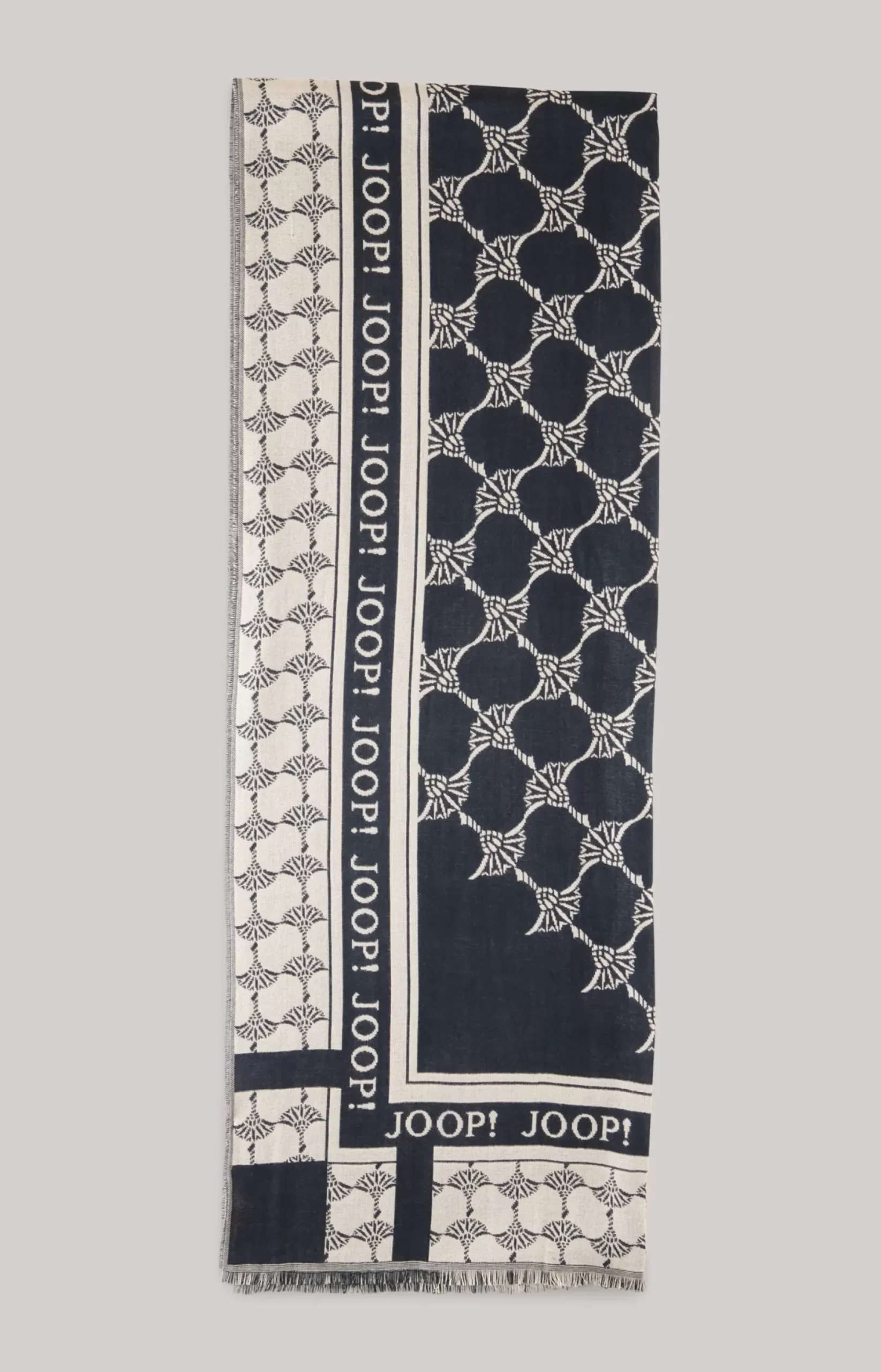 Hot JOOP! Jaquard Scarf in dark blue/beige