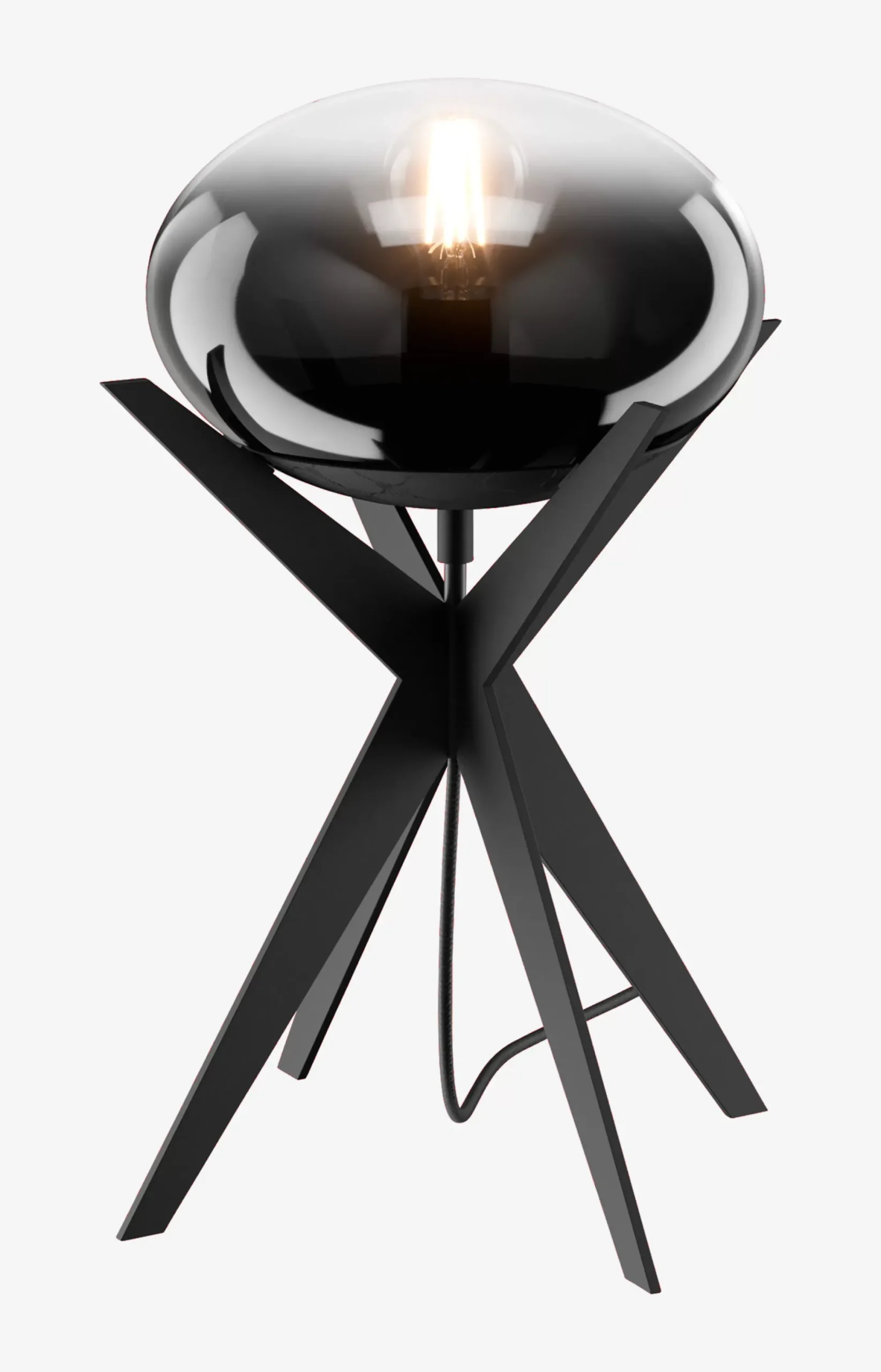 Discount JOOP! CURVES LIGHTS table light, transparent glass/black transparent/black