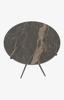 Outlet JOOP! CURVES side table with marble ceramic top, 45 x 52 cm in black