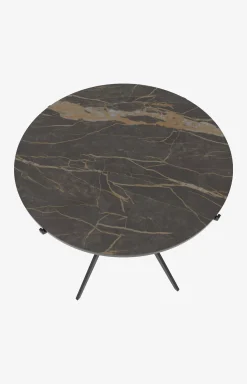 Hot JOOP! CURVES side table with marble ceramic top, 45 x 47 cm in black
