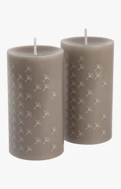 Clearance JOOP! FADED CORNFLOWER Silence Stump Candle - Set of 2, 15 cm Height pebble