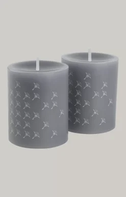 Discount JOOP! FADED CORNFLOWER stump candle - set of 2, 10 cm height slate