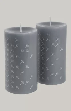 Hot JOOP! FADED CORNFLOWER Bubble Candle - Set of 2, 15 cm Height slate