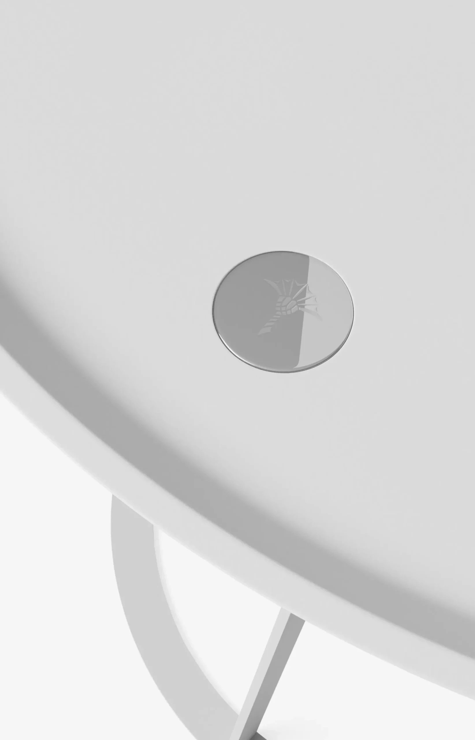 Sale JOOP! ROUND side table with painted wood fibre plate, 45 x 47 cm in white