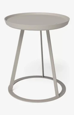 Outlet JOOP! ROUND side table with painted wood fibre plate, 45 x 47 cm in taupe