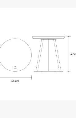 Sale JOOP! ROUND with smoked oak plate, 45 x 47 cm in taupe/anthracite