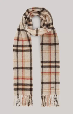 JOOP! Lamazi Scarf in a /Red Pattern beige