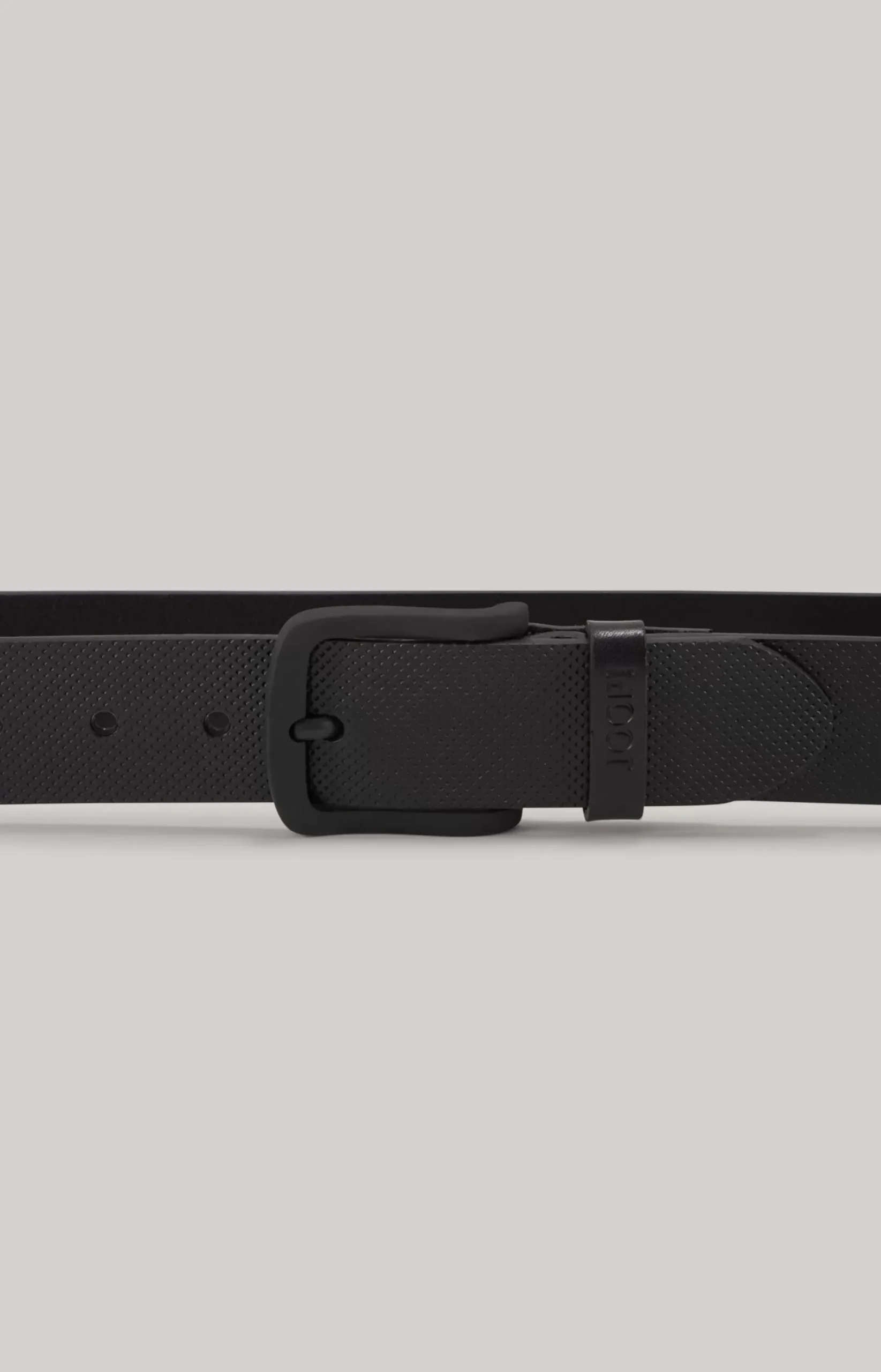 New JOOP! Leather Belt in Black, textured