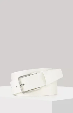 Outlet JOOP! leather belt in off-white