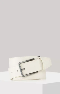 Best JOOP! leather blend belt in off-white