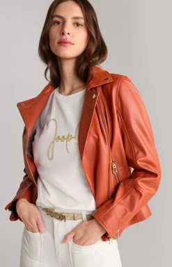 New JOOP! Leather Jacket in orange