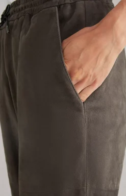 Sale JOOP! Leather Trousers in grey/brown