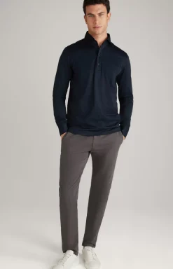 Discount JOOP! Long-sleeved Baldwin Polo Shirt in dark blue