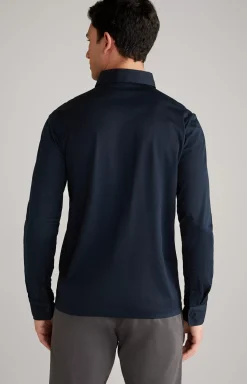 Discount JOOP! Long-sleeved Baldwin Polo Shirt in dark blue