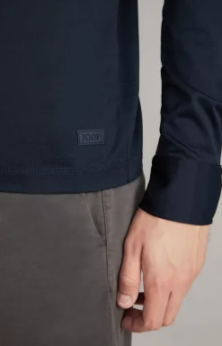 Discount JOOP! Long-sleeved Baldwin Polo Shirt in dark blue