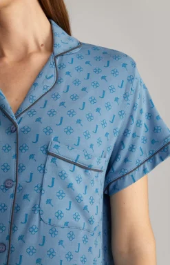 Online JOOP! Loungewear Long Shirt in Ocean blue