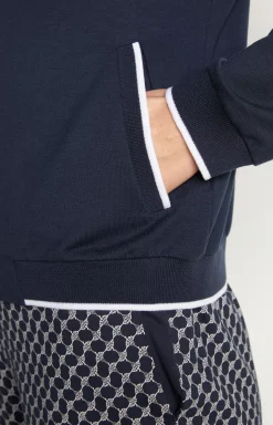 New JOOP! Loungewear Sweatshirt Jacket in midnight blue