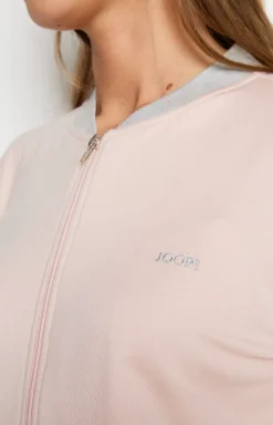 Hot JOOP! Loungewear sweatshirt jacket in pink/grey mélange pink/grey mottled