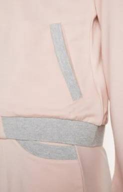 Hot JOOP! Loungewear sweatshirt jacket in pink/grey mélange pink/grey mottled