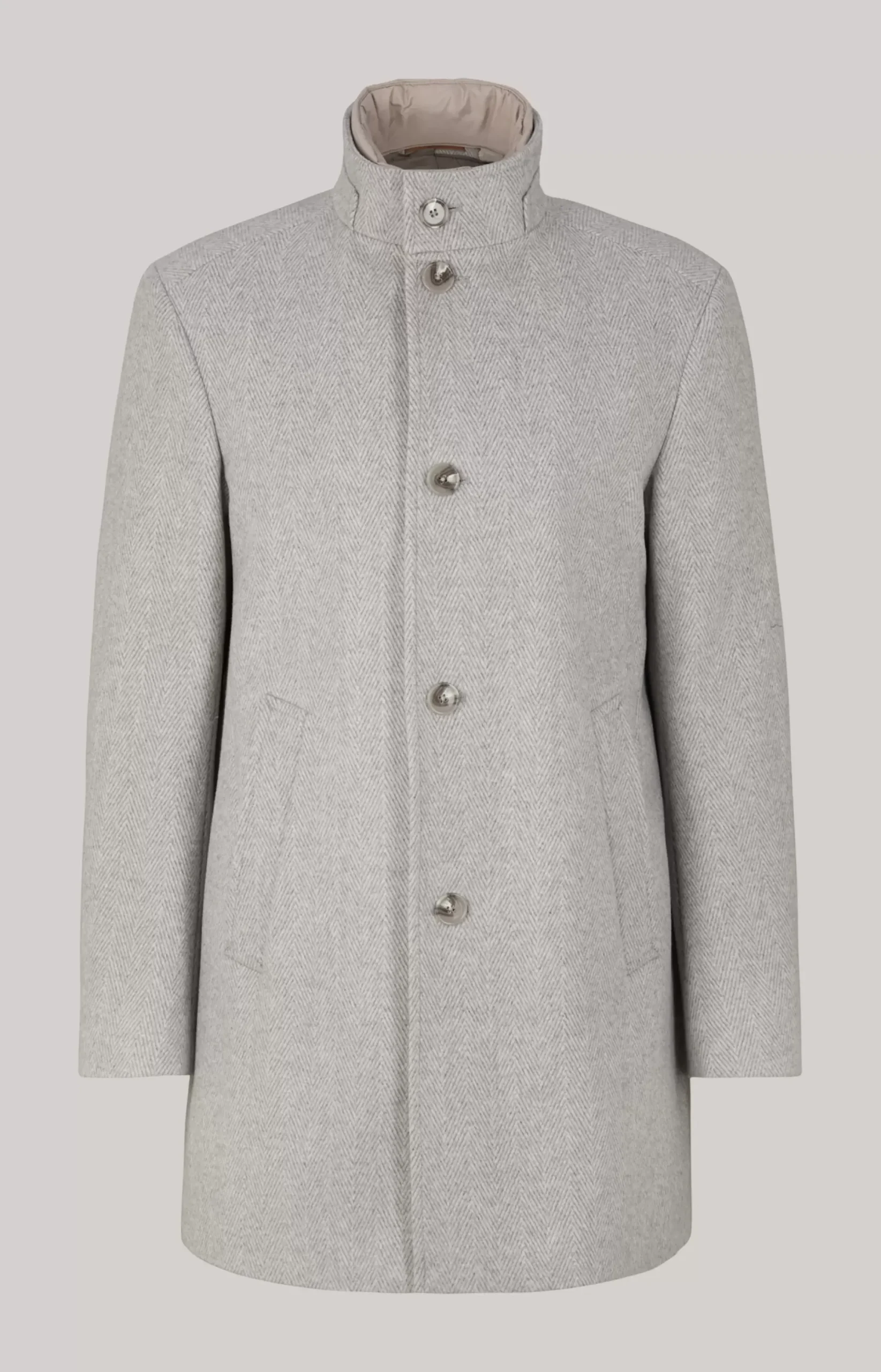 Hot JOOP! Maico Coat in a Light Beige Pattern patterned light grey