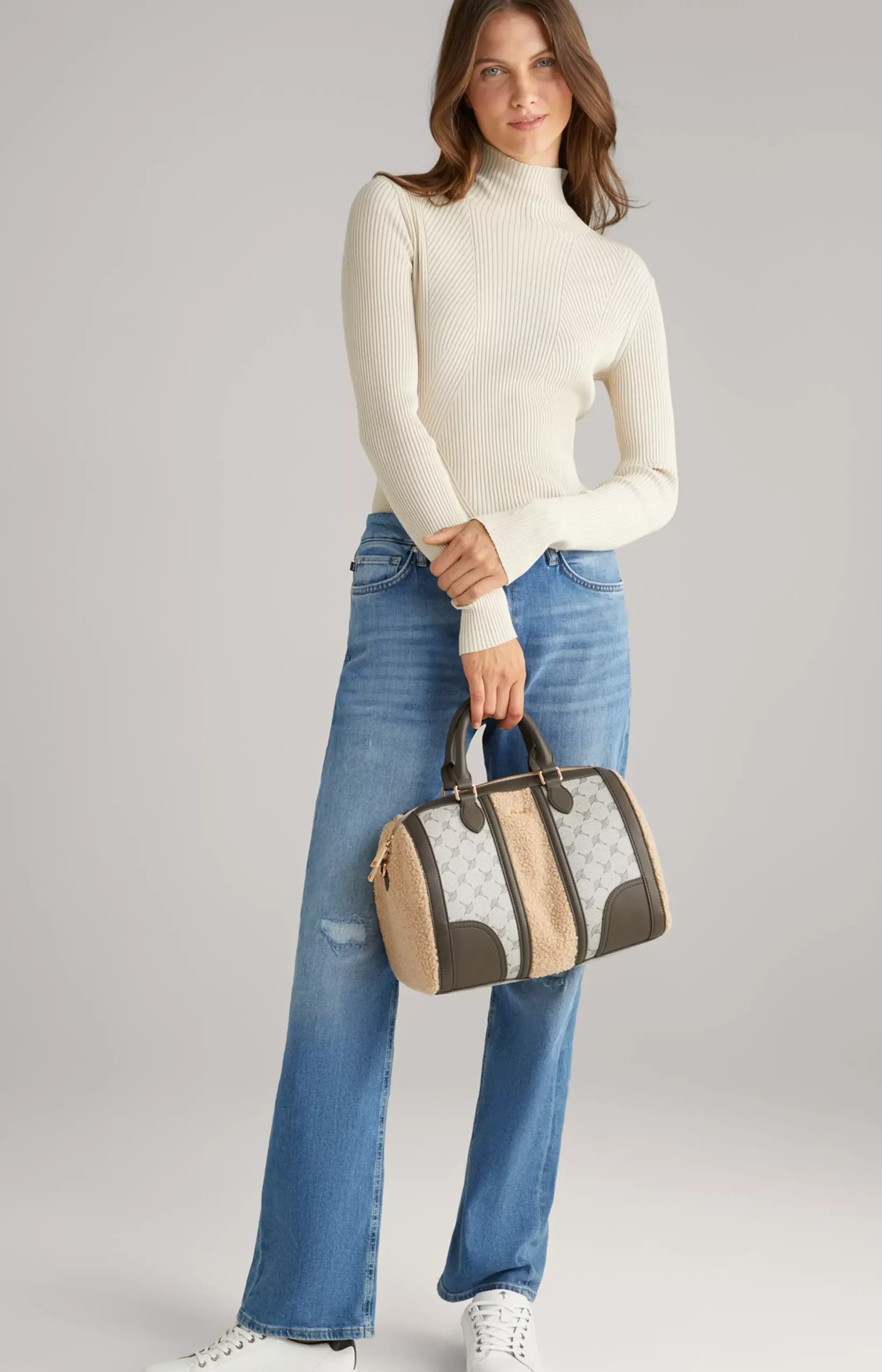 Outlet JOOP! Mazzolino Peluche Aurora Handbag in Blue and Beige blue/beige