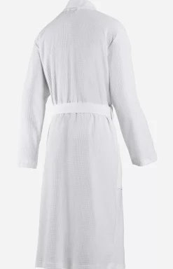 JOOP! Men's UNI-PIQUÉ Bathrobe in white