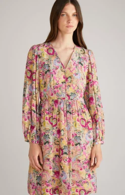 Outlet JOOP! Midi Dress in a Beige/Pink Pattern beige/pink patterned
