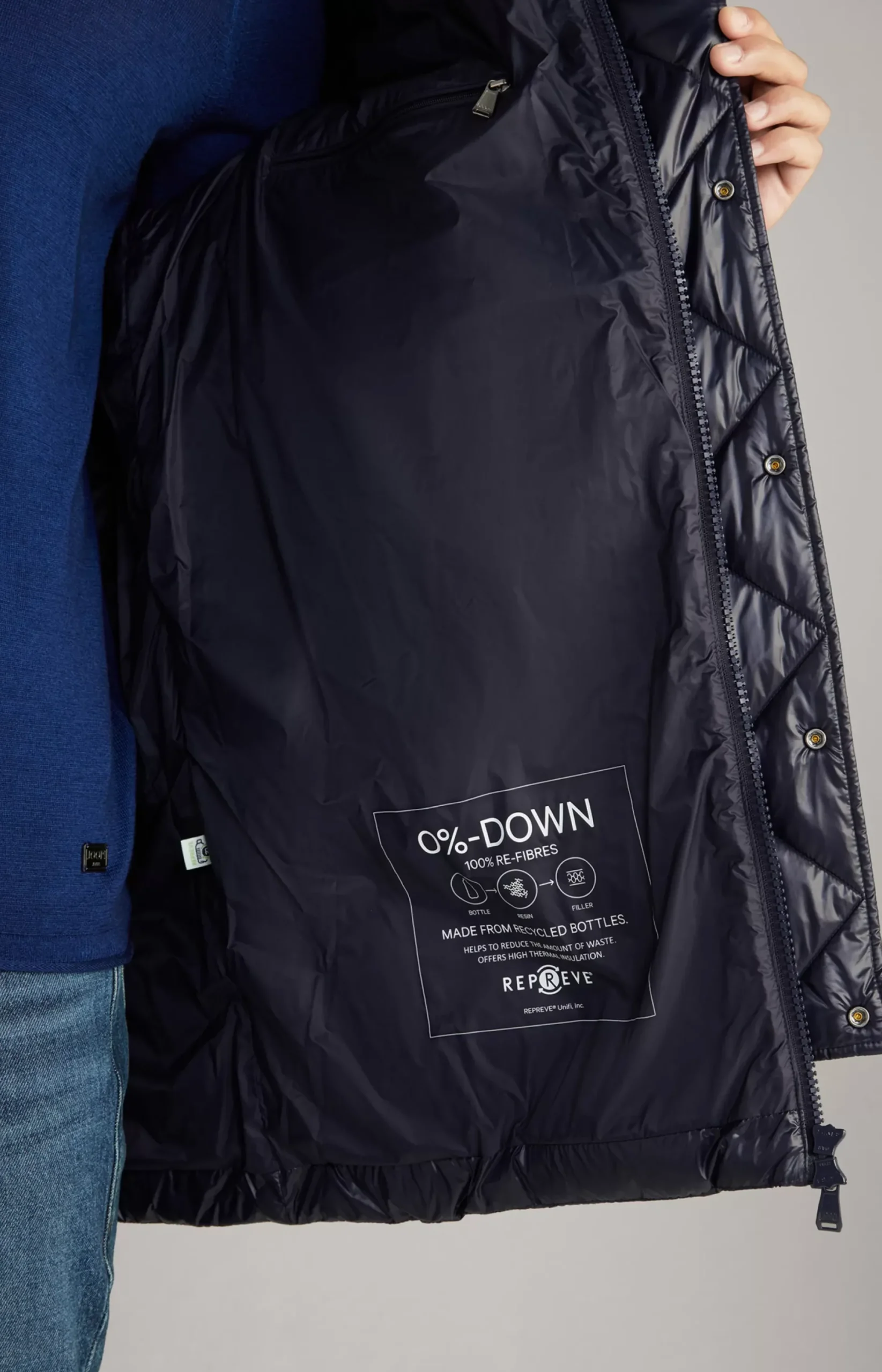 Clearance JOOP! Morito Quilted Coat in Navy dark blue