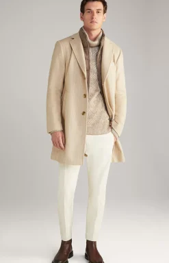 JOOP! Morris Coat in a Beige Stripe striped beige