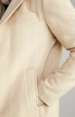 JOOP! Morris Coat in a Beige Stripe striped beige