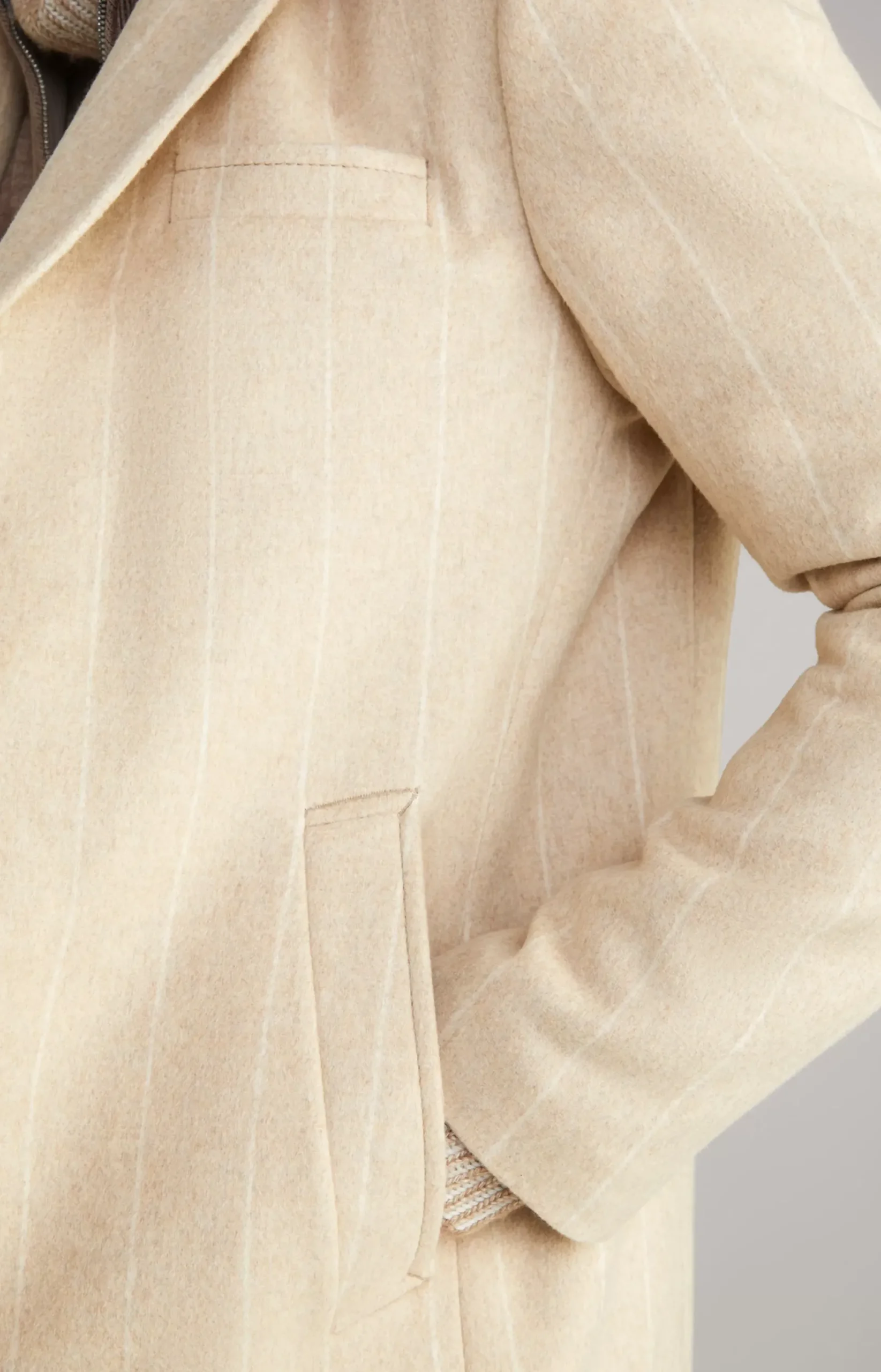 JOOP! Morris Coat in a Beige Stripe striped beige