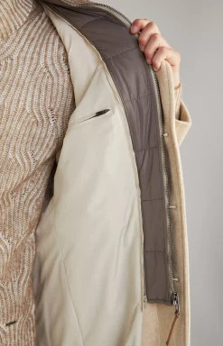 JOOP! Morris Coat in a Beige Stripe striped beige