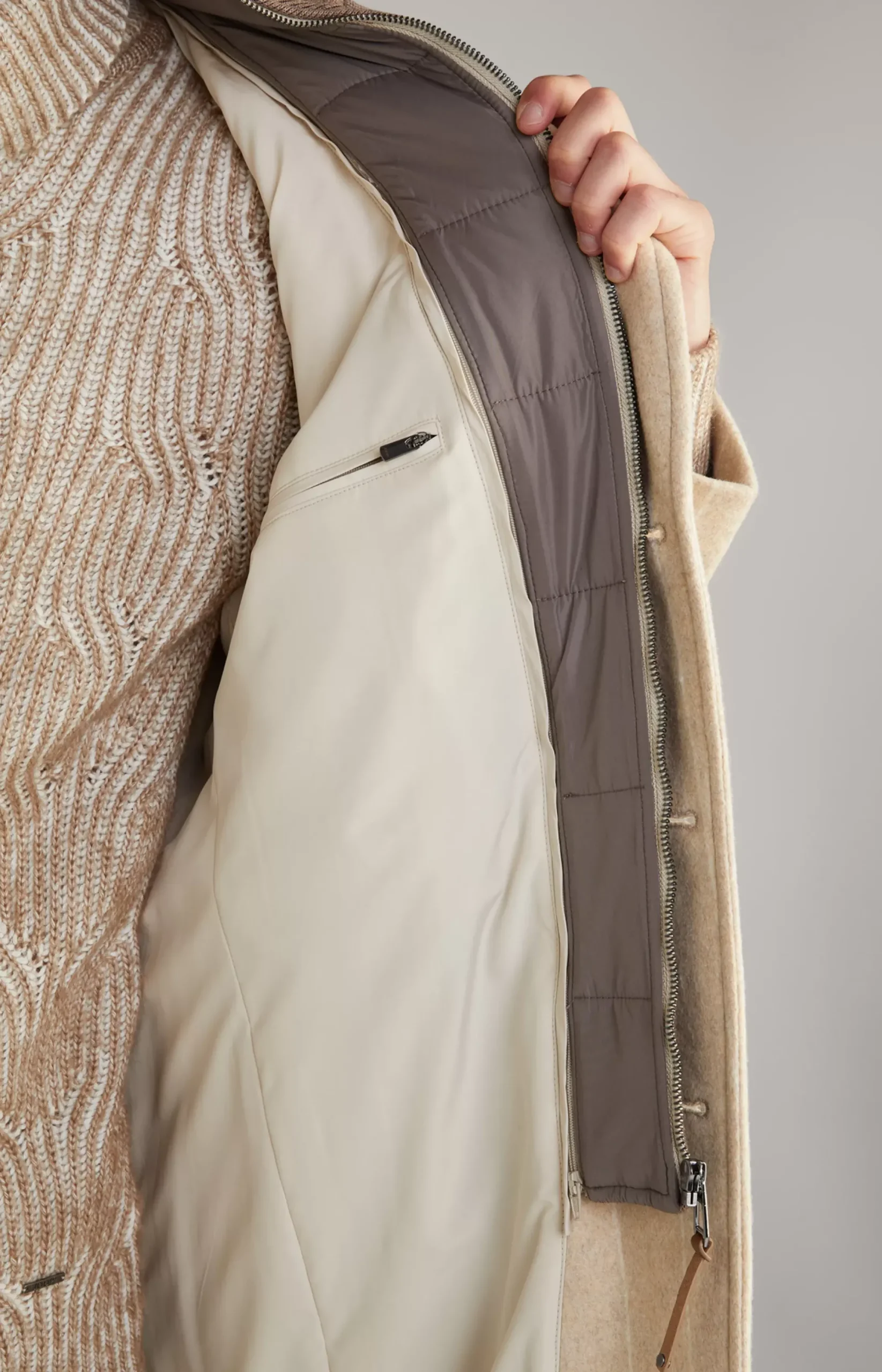 JOOP! Morris Coat in a Beige Stripe striped beige