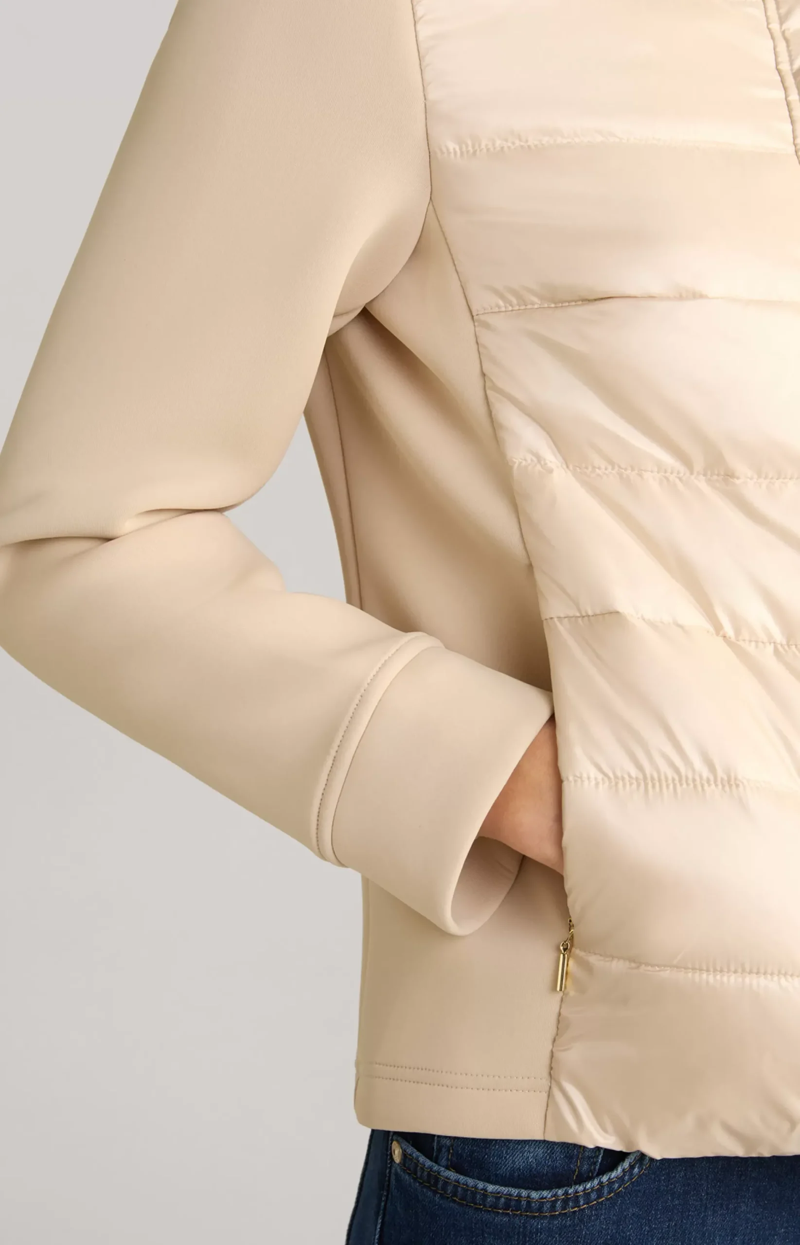 JOOP! Neoprene Jacket with Quilting in Champagne nude