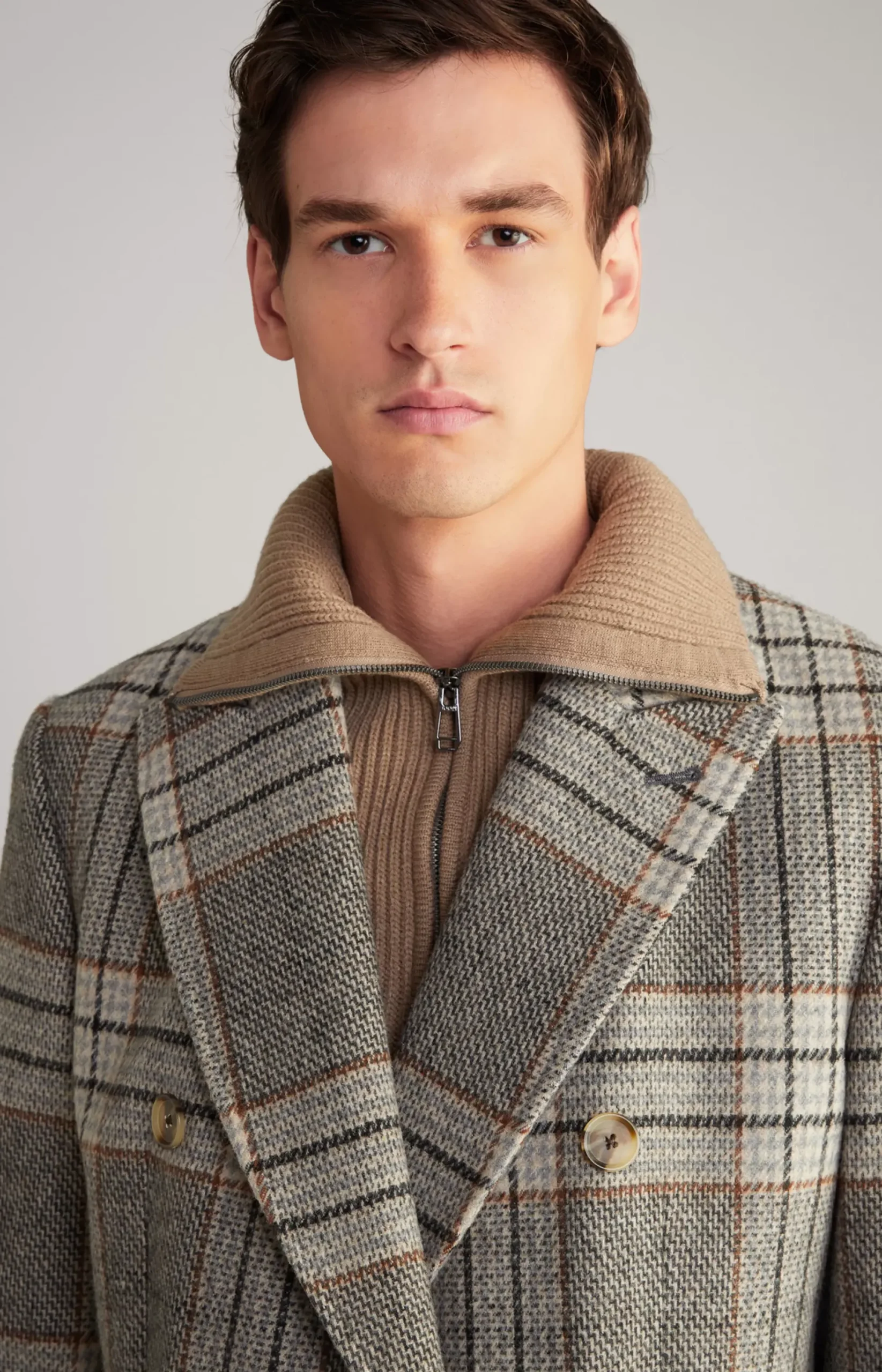 New JOOP! Opoldo coat in a grey pattern grey patterned
