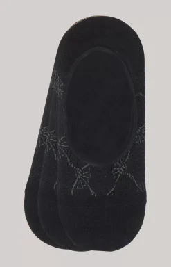 JOOP! 3-pack IN-SHOE socks with cornflower pattern in black